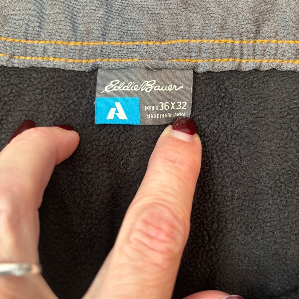 Eddie Bauer 35 First Ascent Fleece Lined Cargo Pants Gray - Picture 3 of 7